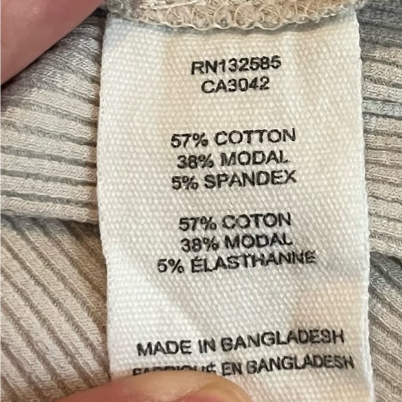 Grey State Ribbed Long Sleeve Top | Size 2 (Small) - Picture 5 of 7